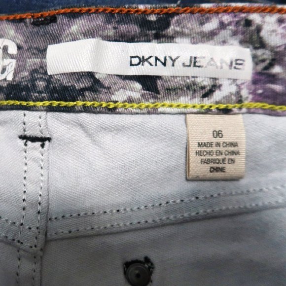 DKNY Crystal Print Multi Colored Jeggings 6 - Picture 8 of 10